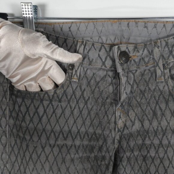 TRUE RELIGION USA Made 🇺🇸 Diamond Print Cut 606828 Jeans W95Q85180 Size 26 - Picture 7 of 14